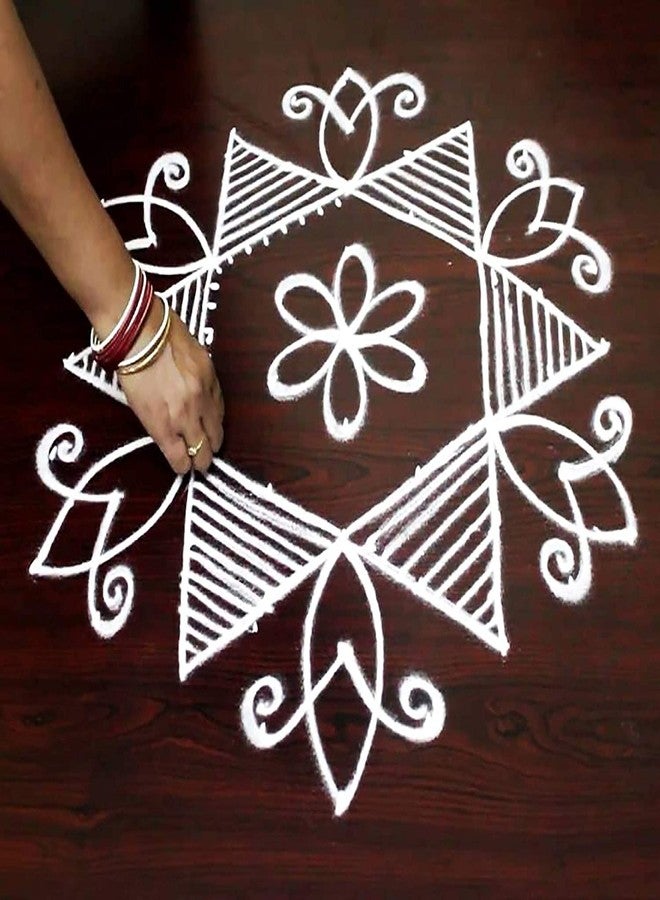 Eabir White Rangoli Powder 800 Gr I White Rangoli Powder for Diwali, Navratri, Pongal, Pooja, Mandir - Image 4